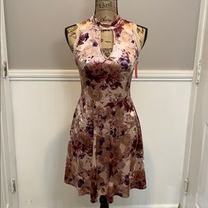 Floral Velvet Dress